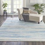 Nourison Jubilant JUB04 Area Rug, Blue, 7'10" x 9'10"