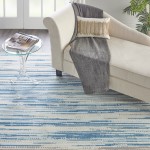 Nourison Jubilant JUB04 Area Rug, Blue, 8'6 x 12'