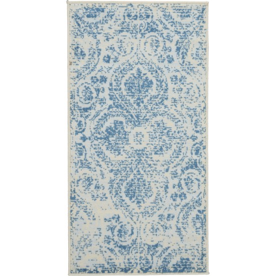 Nourison Jubilant JUB05 Area Rug, Blue, 2' x 4'