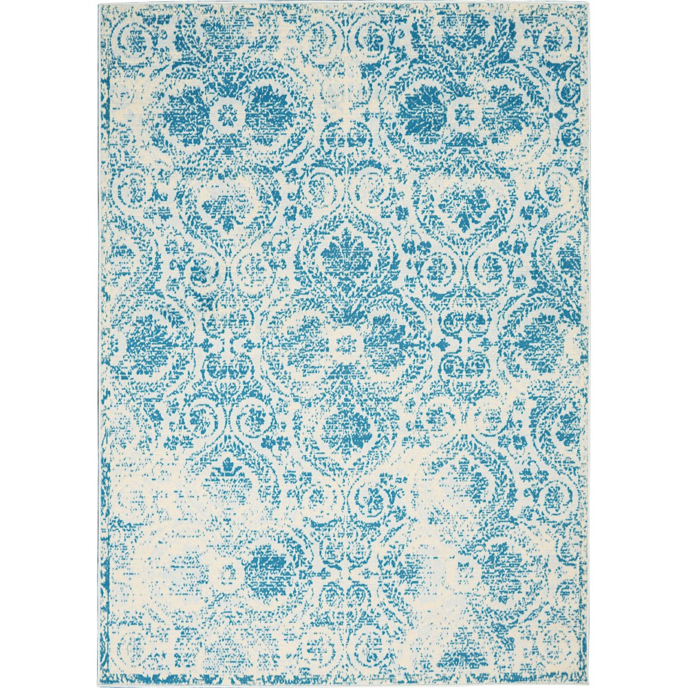 Nourison Jubilant JUB05 Area Rug, Blue, 4' x 6'