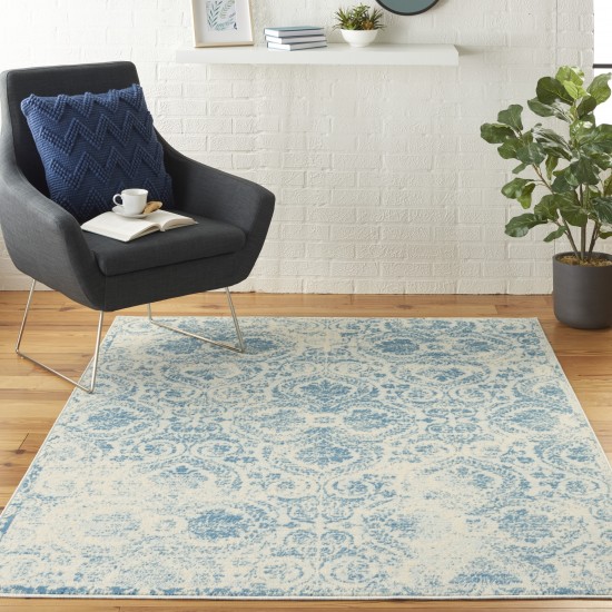 Nourison Jubilant JUB05 Area Rug, Blue, 4' x 6'