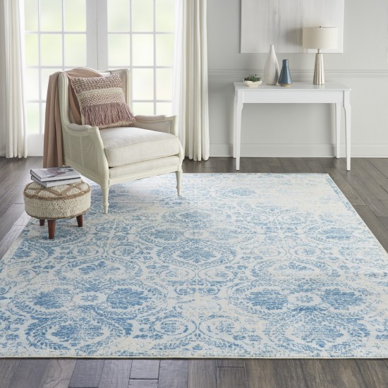 Nourison Jubilant JUB05 Area Rug, Blue, 7'10" x 9'10"