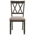 ACME Claudia II Side Chair (Set-2), Fabric & Weathered Gray