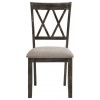 ACME Claudia II Side Chair (Set-2), Fabric & Weathered Gray