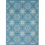 Nourison Jubilant JUB06 Area Rug, Ivory/Blue, 4' x 6'