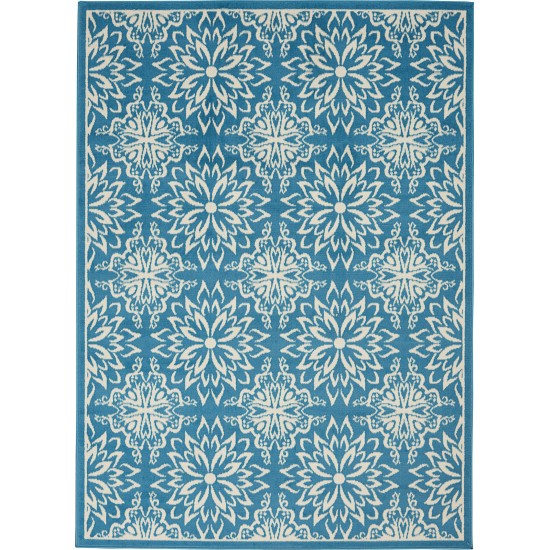 Nourison Jubilant JUB06 Area Rug, Ivory/Blue, 4' x 6'