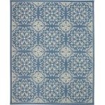 Nourison Jubilant JUB06 Area Rug, Ivory/Blue, 7'10" x 9'10"