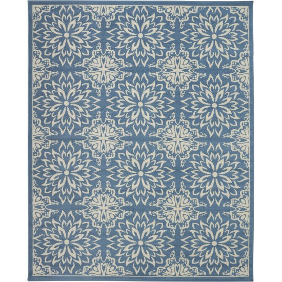 Nourison Jubilant JUB06 Area Rug, Ivory/Blue, 7'10" x 9'10"