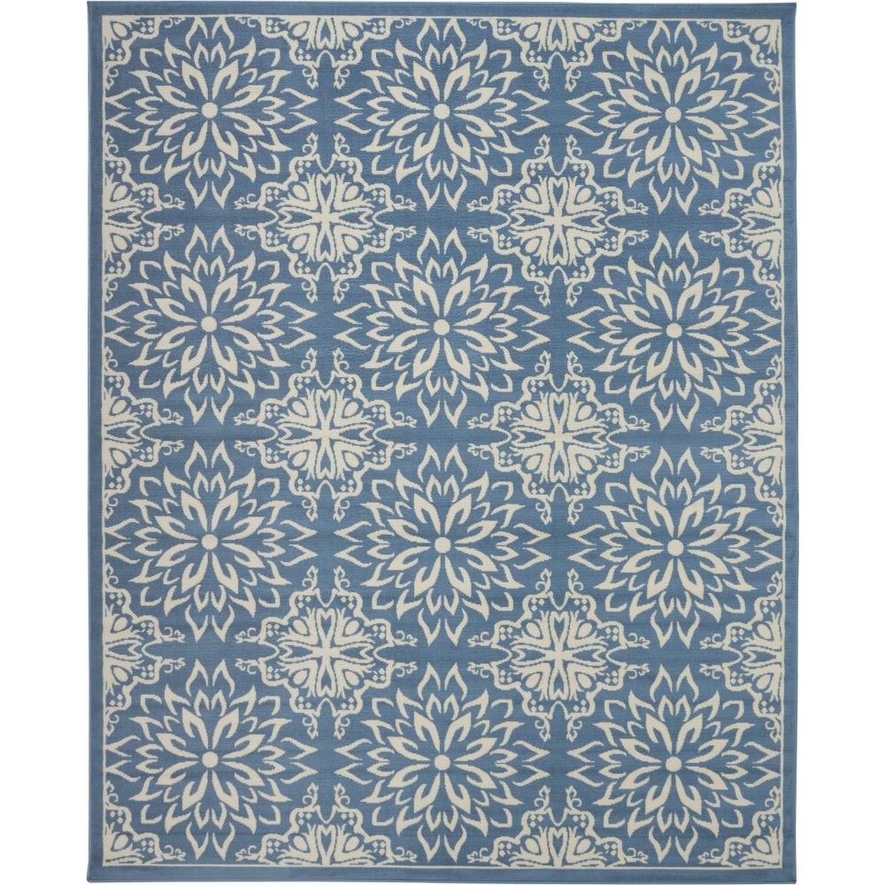 Nourison Jubilant JUB06 Area Rug, Ivory/Blue, 7'10" x 9'10"