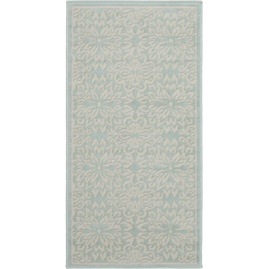 Nourison Jubilant JUB06 Area Rug, Ivory/Green, 2' x 4'