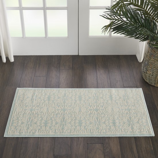 Nourison Jubilant JUB06 Area Rug, Ivory/Green, 2' x 4'