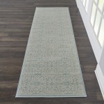 Nourison Jubilant JUB06 Runner Rug, Ivory/Green, 2'3" x 7'3"