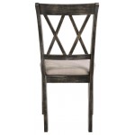 ACME Claudia II Side Chair (Set-2), Fabric & Weathered Gray