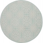 Nourison Jubilant JUB06 Area Rug, Ivory/Green, 5'3" x Round
