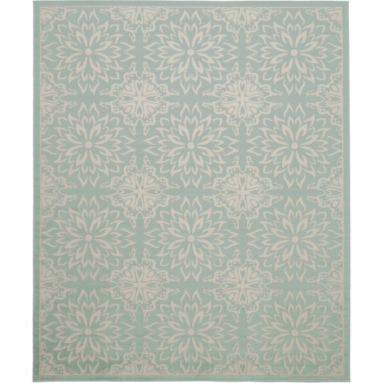 Nourison Jubilant JUB06 Area Rug, Ivory/Green, 7'10" x 9'10"