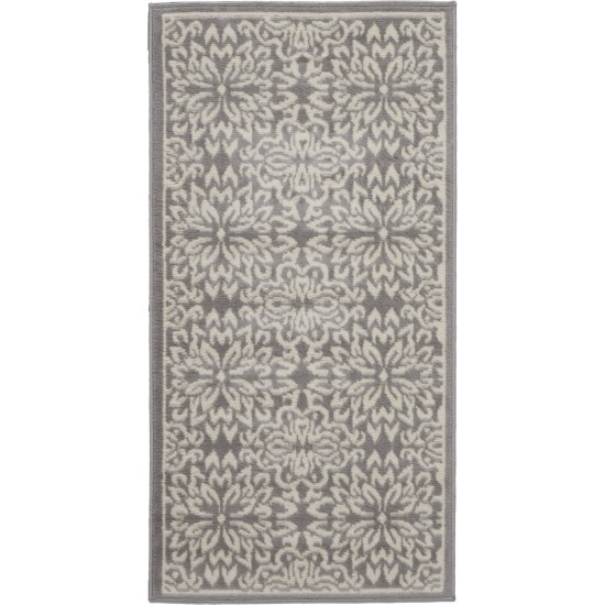 Nourison Jubilant JUB06 Area Rug, Ivory/Grey, 2' x 4'