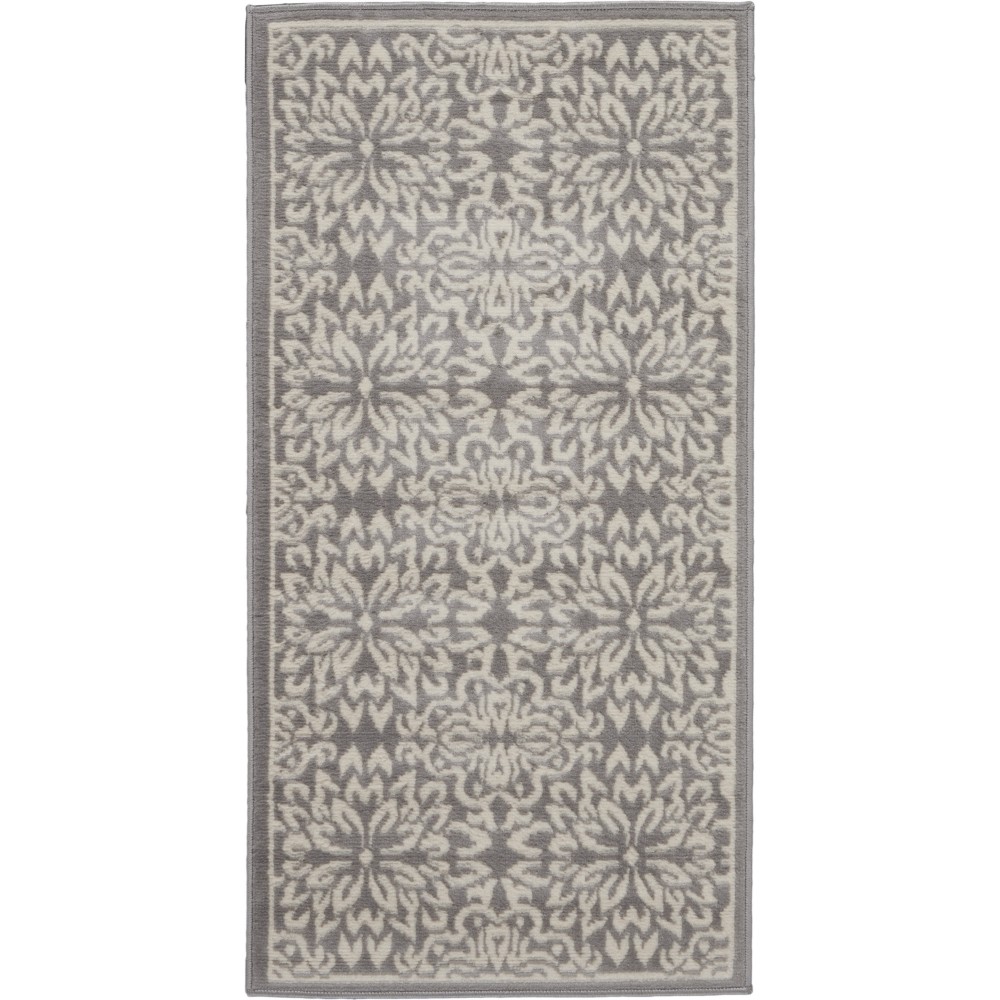 Nourison Jubilant JUB06 Area Rug, Ivory/Grey, 2' x 4' Nourison Jubilant JUB06 Area Rug, Ivory/Grey, 2' x 4'