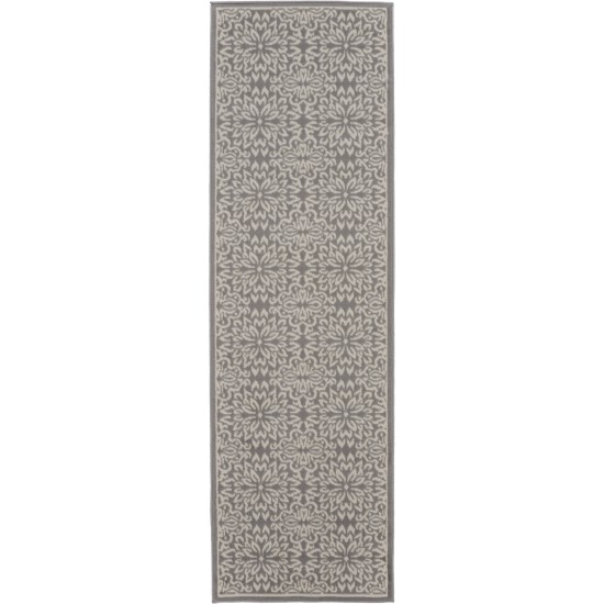 Nourison Jubilant JUB06 Runner Rug, Ivory/Grey, 2'3" x 7'3"