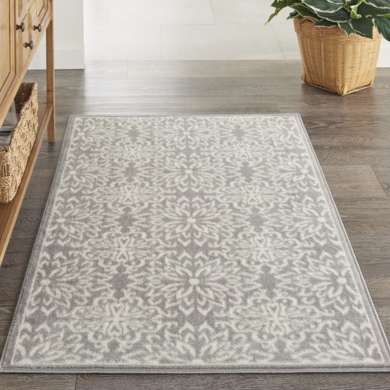 Nourison Jubilant JUB06 Area Rug, Ivory/Grey, 3' x 5'