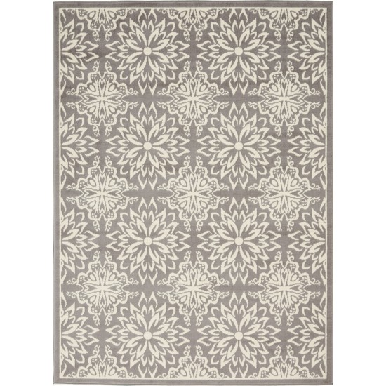 Nourison Jubilant JUB06 Area Rug, Ivory/Grey, 4' x 6'