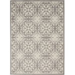 Nourison Jubilant JUB06 Area Rug, Ivory/Grey, 5'3" x 7'3"