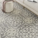 Nourison Jubilant JUB06 Area Rug, Ivory/Grey, 7'10" x 9'10"
