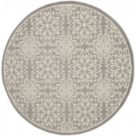 Nourison Jubilant JUB06 Area Rug, Ivory/Grey, 8' x Round