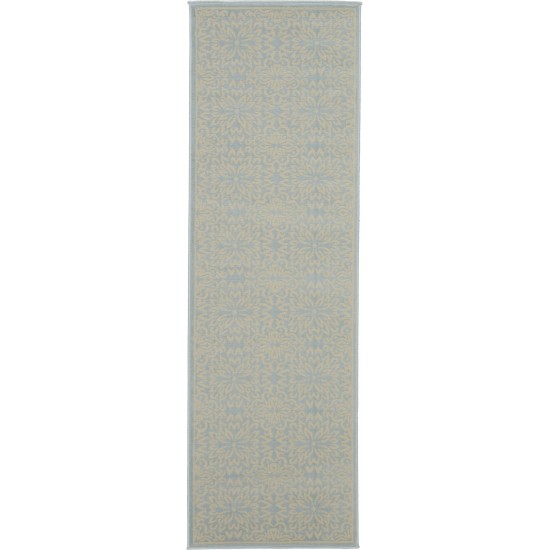 Nourison Jubilant JUB06 Runner Rug, Ivory/Light Blue, 2'3" x 7'3"