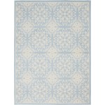 Nourison Jubilant JUB06 Area Rug, Ivory/Light Blue, 4' x 6'