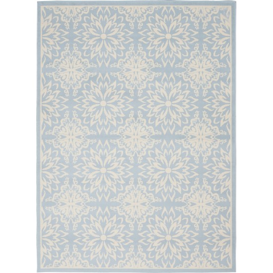 Nourison Jubilant JUB06 Area Rug, Ivory/Light Blue, 4' x 6'