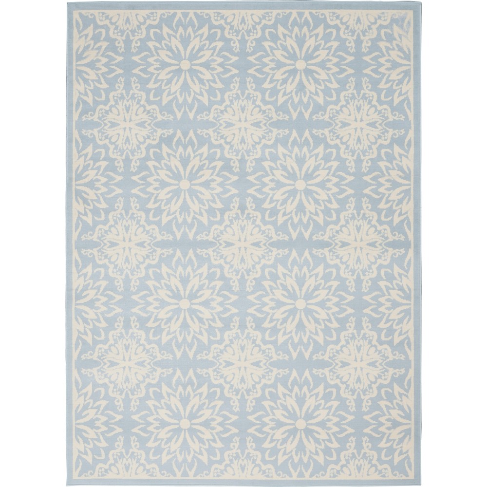 Nourison Jubilant JUB06 Area Rug, Ivory/Light Blue, 4' x 6'