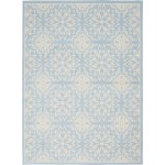 Nourison Jubilant JUB06 Area Rug, Ivory/Light Blue, 5'3" x 7'3"