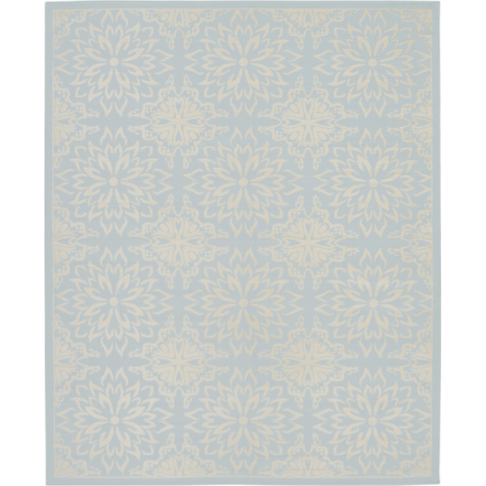 Nourison Jubilant JUB06 Area Rug, Ivory/Light Blue, 7'10" x 9'10"