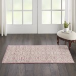 Nourison Jubilant JUB06 Area Rug, Ivory/Pink, 2' x 4'
