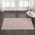Nourison Jubilant JUB06 Area Rug, Ivory/Pink, 2' x 4'
