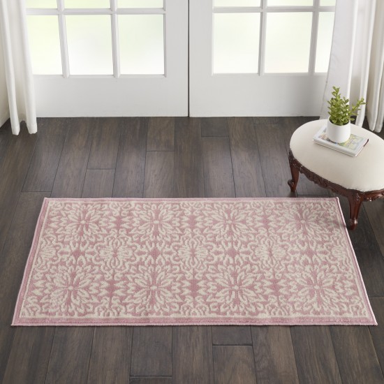 Nourison Jubilant JUB06 Area Rug, Ivory/Pink, 2' x 4'