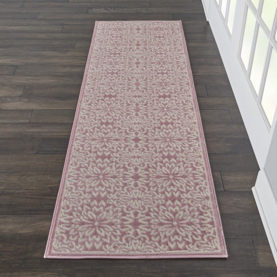 Nourison Jubilant JUB06 Runner Rug, Ivory/Pink, 2'3" x 7'3"