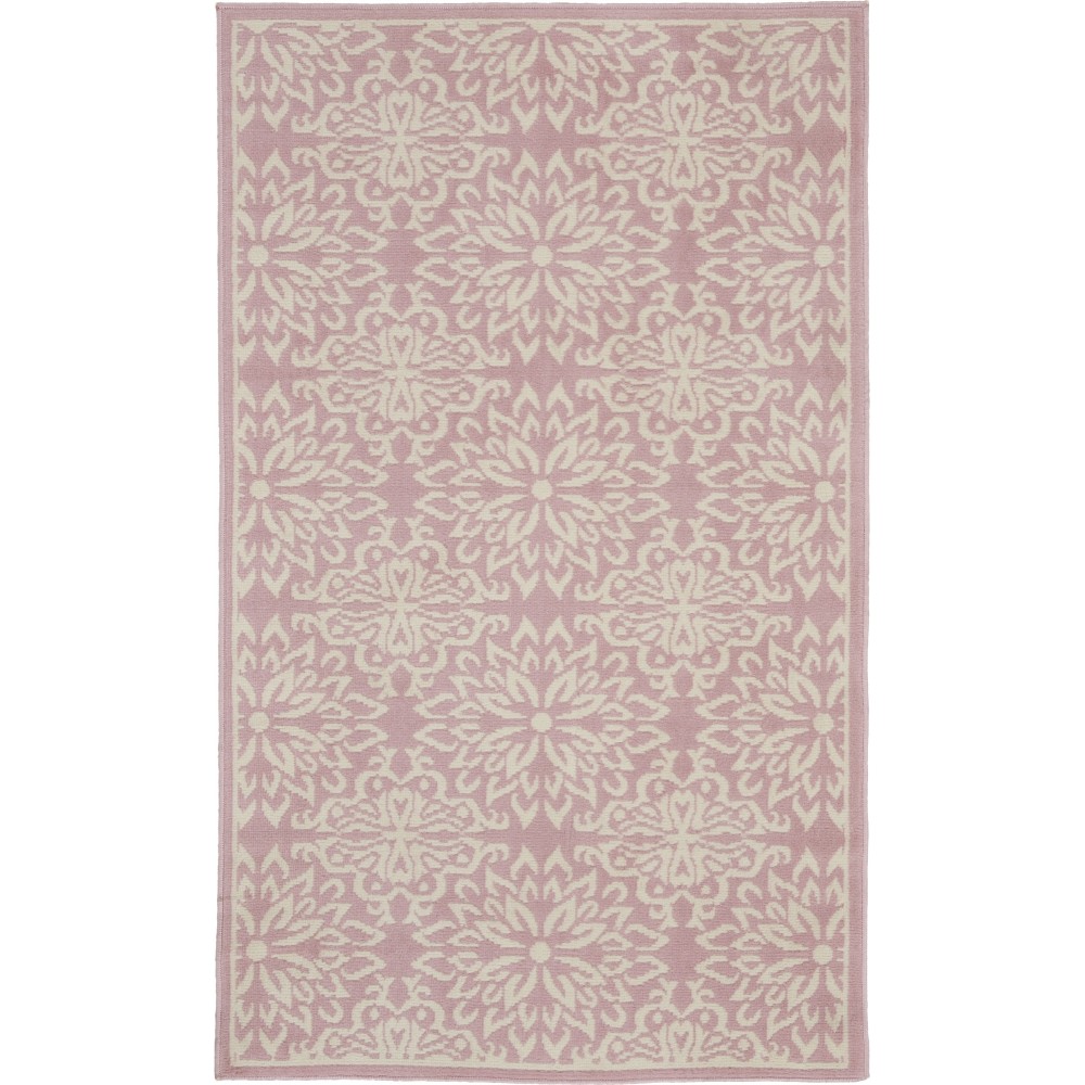 Nourison Jubilant JUB06 Area Rug, Ivory/Pink, 3' x 5'