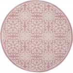 Nourison Jubilant JUB06 Area Rug, Ivory/Pink, 5'3" x Round