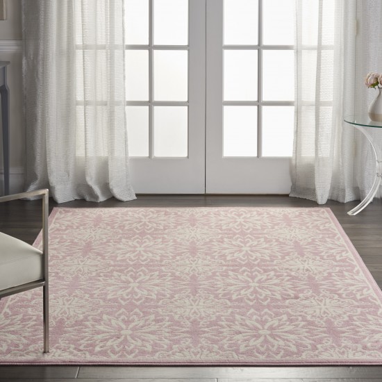 Nourison Jubilant JUB06 Area Rug, Ivory/Pink, 6' x 9'