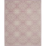 Nourison Jubilant JUB06 Area Rug, Ivory/Pink, 7' x 10'