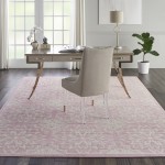 Nourison Jubilant JUB06 Area Rug, Ivory/Pink, 7' x 10'