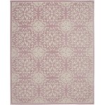Nourison Jubilant JUB06 Area Rug, Ivory/Pink, 8'6" x 12'