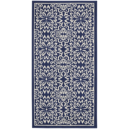 Nourison Jubilant JUB06 Runner Rug, Navy/Ivory, 2' x 4'