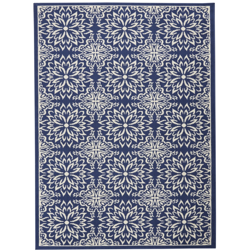 Nourison Jubilant JUB06 Area Rug, Navy/Ivory, 3' x 5'