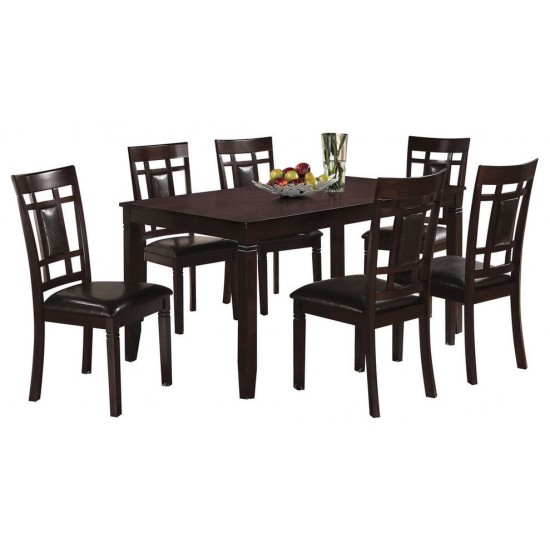 ACME Sonata 7Pc Pack Dining Set, Espresso & Espresso PU