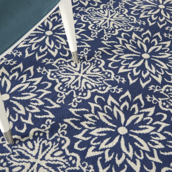 Nourison Jubilant JUB06 Area Rug, Navy/Ivory, 4' x 6'