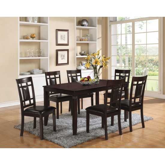 ACME Sonata 7Pc Pack Dining Set, Espresso & Espresso PU