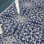 Nourison Jubilant JUB06 Area Rug, Navy/Ivory, 6' x 9'