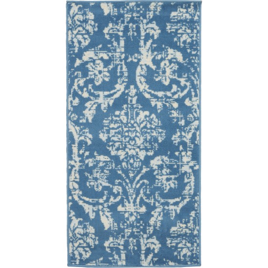 Nourison Jubilant JUB09 Area Rug, Blue, 2' x 4'